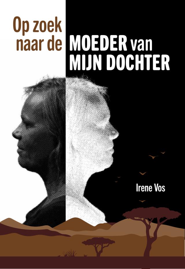 Conceptrichting 1: gespiegeld zwart-witportret met savanne
